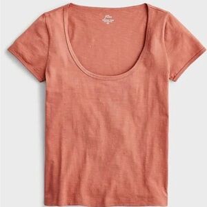 NWT J crew 90’s Organic Slub Scoop Neck T-Shirt Size Large